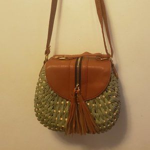 Straw crossbody bag